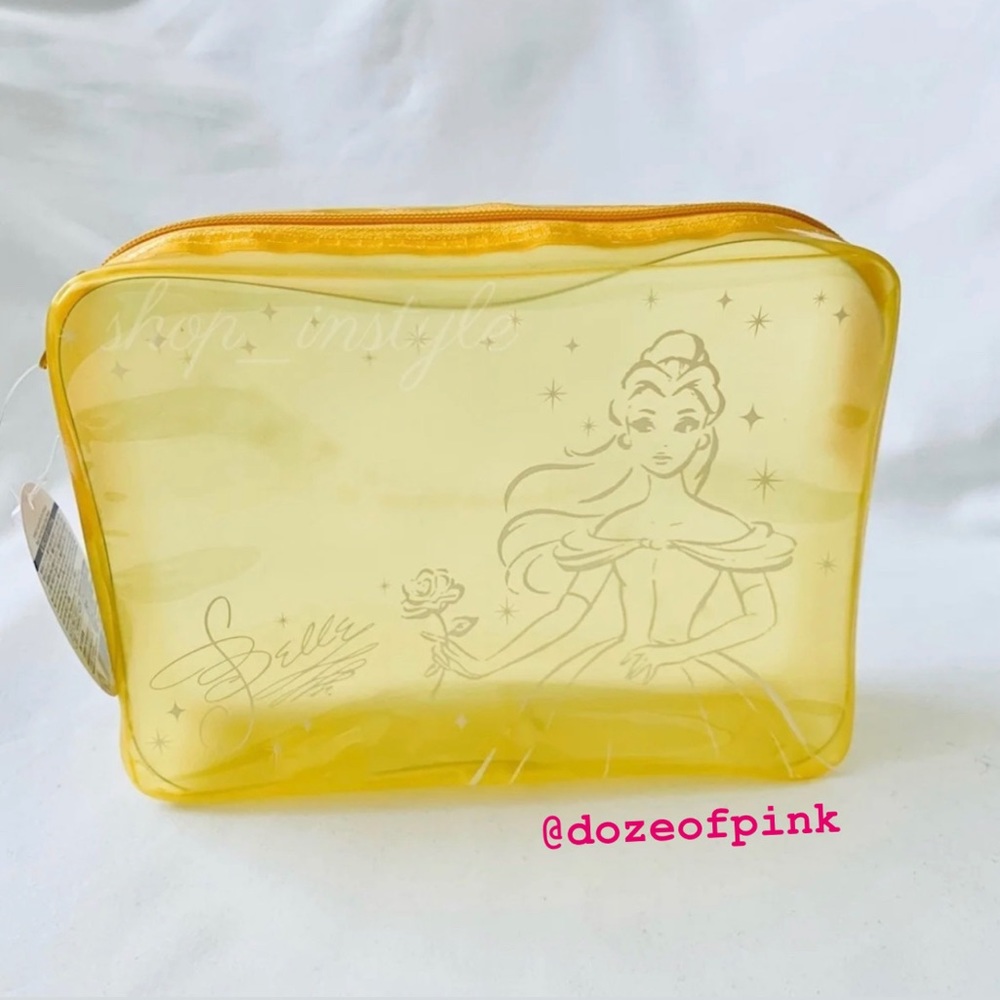 DISNEY BELLE ZIPPER GUSSET POUCH BAG